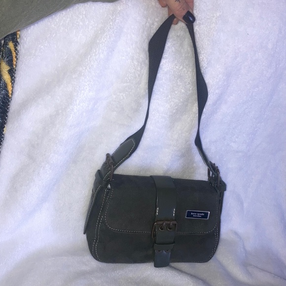 Kate Spade ❤️🔥 VINTAGE RARE❤️🔥 Olive Green shoulder Bag - Picture 5 of 8